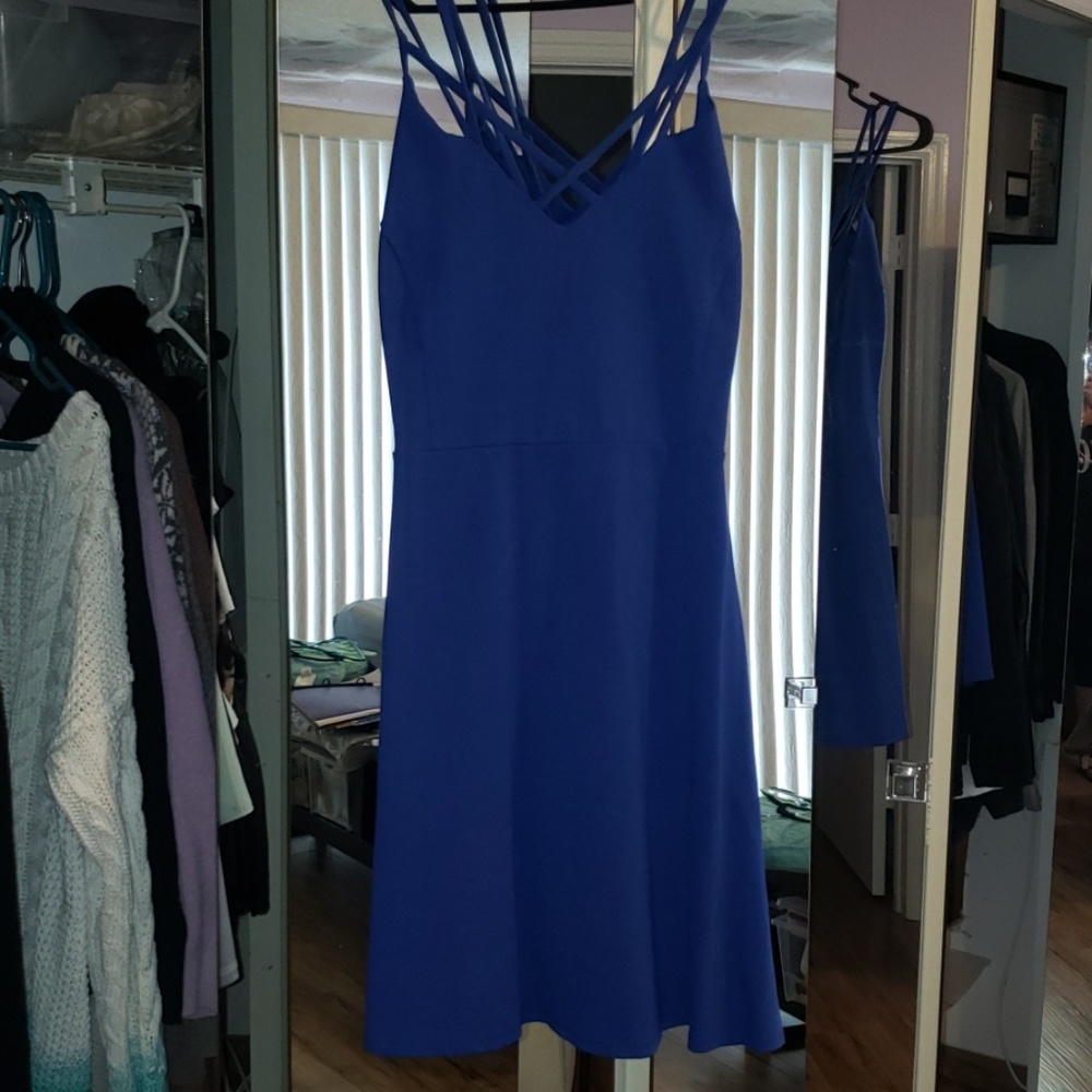 Blue Strappy Forever21 Mini Dress